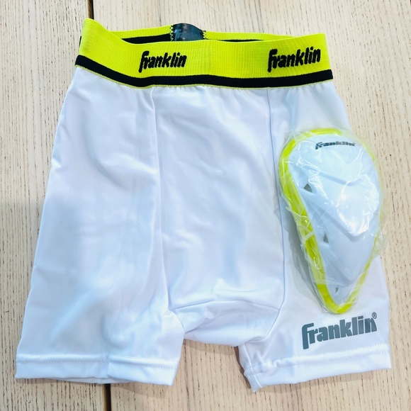 Franklin FLexpro Compression Short & Cup, White, boys Youth XS 19”-21” brand new - Picture 9 of 9